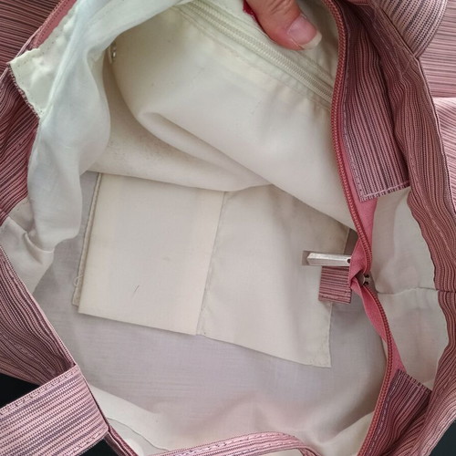 Fabric shoulder bag used, sapio milo pink