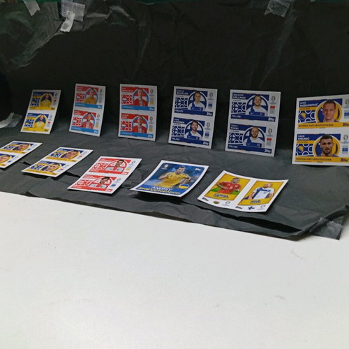 Topps Euro 2024 football stickers used, 2 pieces