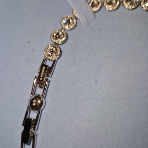 Swarovski necklace, silver