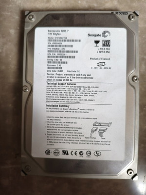 Seagate 120GB SATA 3.5 hard drive used