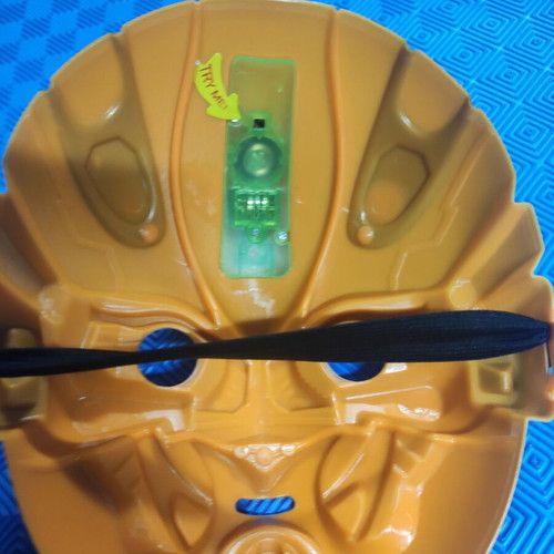 Bumblebee Transformers mask like new, plastic yellow and silver