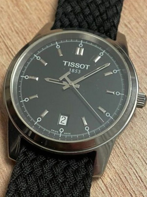 Tissot 1853 M160/260 men's watch used, black dial, stainless steel