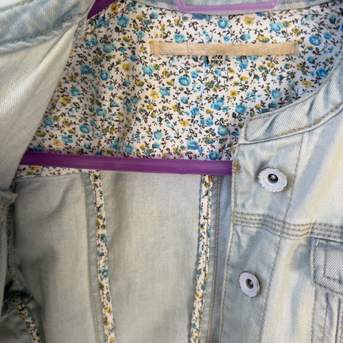 Stradivarius Jean Jacket Cropped like new, faded blue