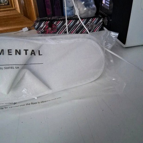 Hotel slippers new, white, one size