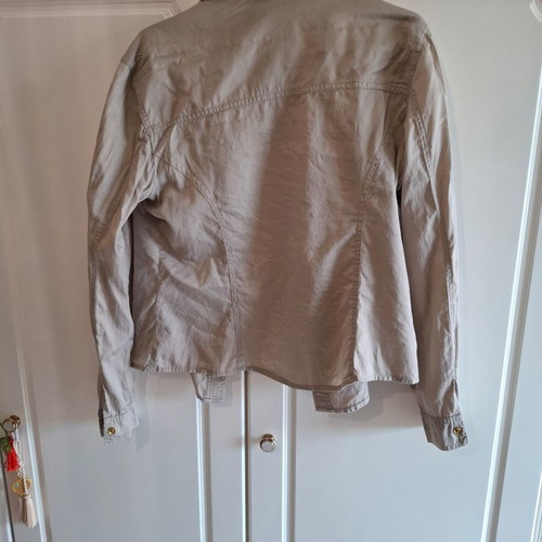 Fidèle women's shirt L like new, sand beige with snaps