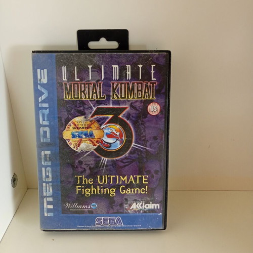 Ultimate Mortal Kombat game for Sega Mega Drive, complete with manual