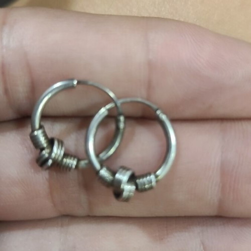 Silver Hoop Earrings vintage, new