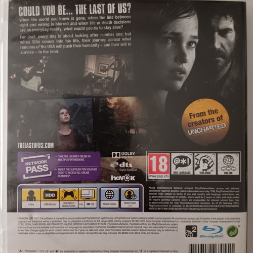 The Last of Us PS3 game used, complete with manual