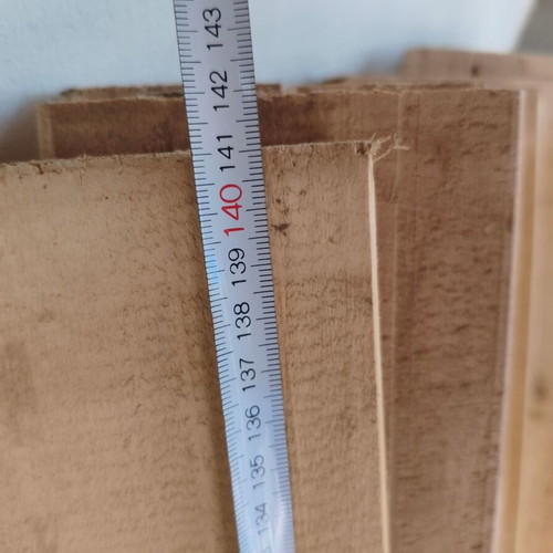 Set of 10 wooden slats 140 cm for bed