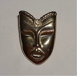 Καρφίτσα σε χρυσό/χρυσαφί χρώμα σε σχήμα μάσκας (κοσμήματα)