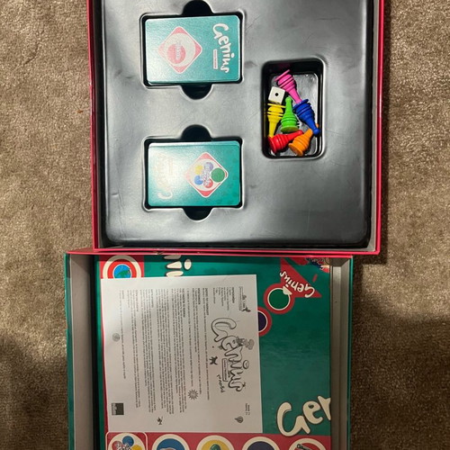 Genius board game used, knowledge quiz