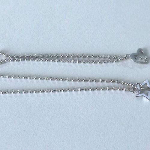 Silver 9.25 bracelets like new, set of 2, length 17