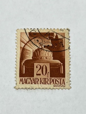 Rare Hungary Stamp Holy Crown of Saint Stephen 1943 like new