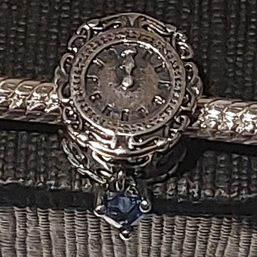Charm watch A.L.E. new with blue zircon heart