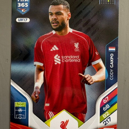 Cody Gakpo Liverpool LIV17 Panini FIFA Adrenalyn 365 2025-26 card used
