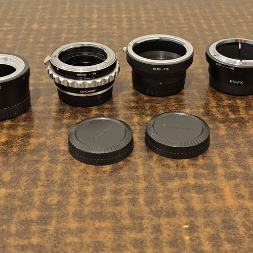 Lens adapters for Fuji X mount mirrorless cameras like new