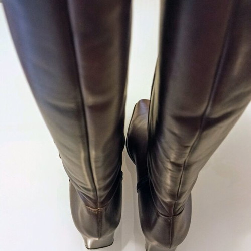 Leather boots size 41 like new, brown