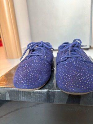 Bershka Oxford shoes like new with suede fabric size 38