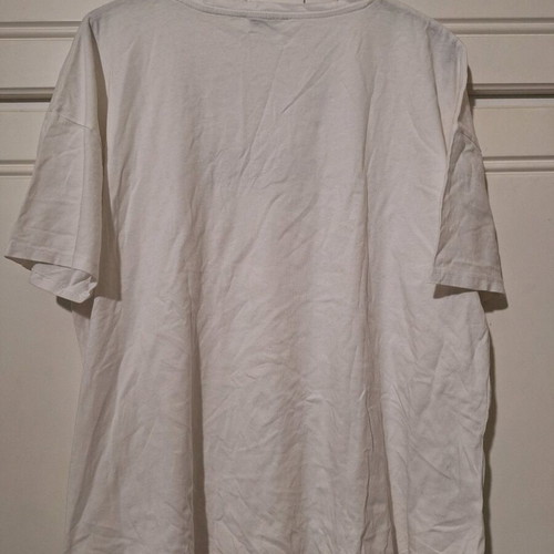 Pink Woman white short-sleeve shirt like new, size M