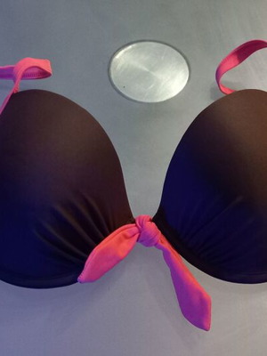 La Redoute Collections bikini top new 80D brown and pink