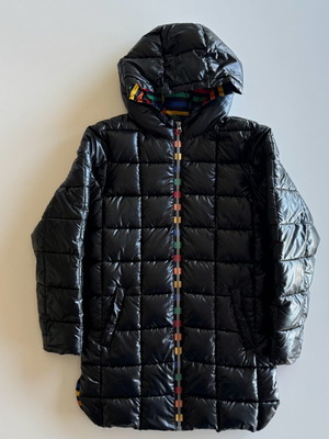 Benetton black used jacket for girl 10-11 years with hood