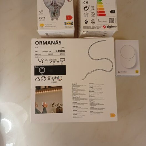 IKEA Smart Home Set with 2x TRÅDFRI GU10, ORMANÄS LED Strip 4m and Smart Button