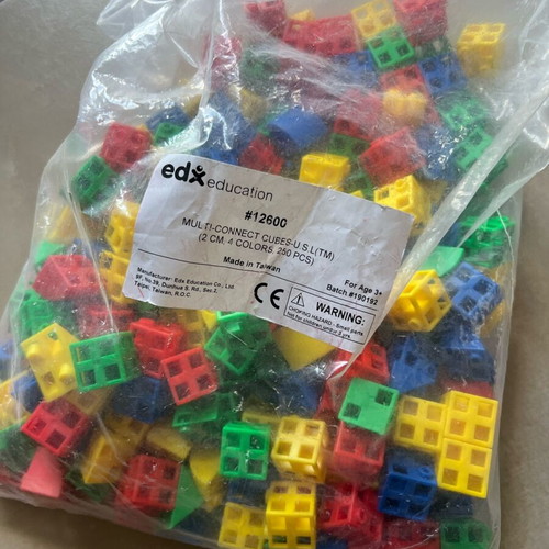 Bag with building blocks like new for ages 3 and up