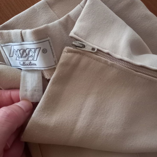 High-waisted pants like new, size L, beige