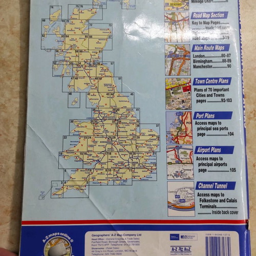 Great Britain Road Atlas A-Z with detailed maps 1:250000 in good condition