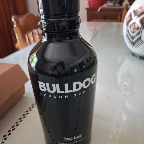 Bulldog London Dry Gin empty bottle 700ml, collectible decorative