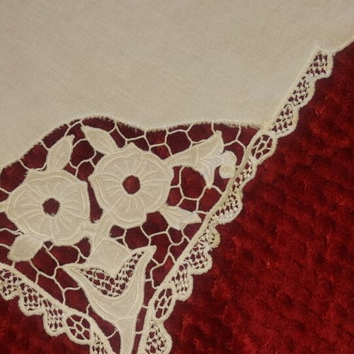 Handmade cutwork napkins like new, pack of 2, 40x40 cm