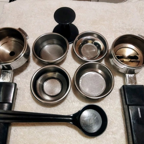 Gaggia Classic Portafilter Set like new with baskets and tamper