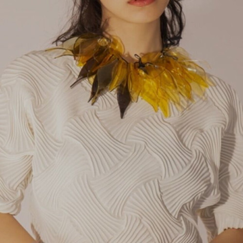 Marni necklace like new, yellow and brown plexiglas