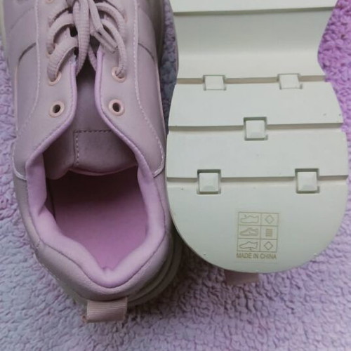 Chunky sneakers size 40 like new, soft pink