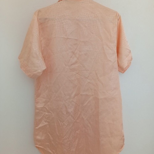 Satin women's nightshirt, orange, size M