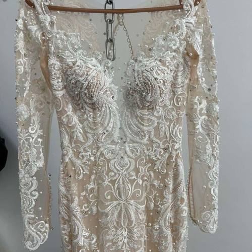 Anna Sposa wedding dress like new, white and beige, size S