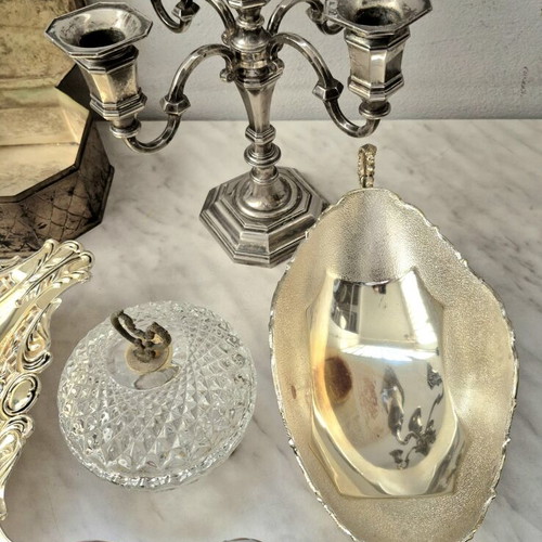 Vintage decorative items set used, pack of 9 pieces