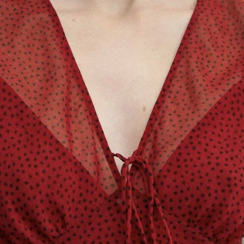 Red Dress Mango like new, transparent