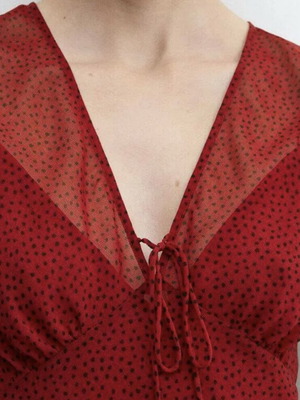 Red Dress Mango like new, transparent