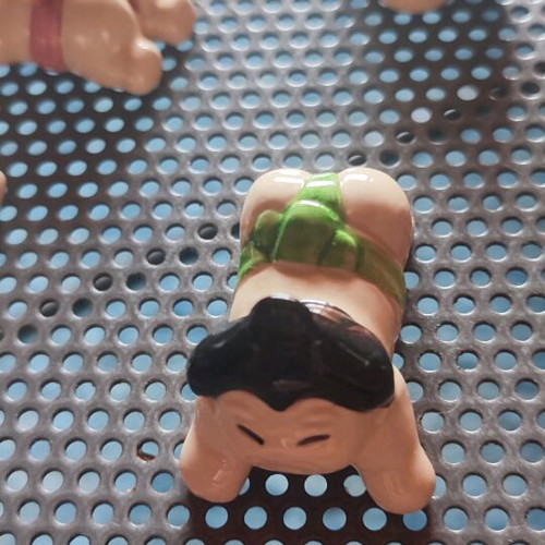Ceramic sumo wrestlers used, set of 5