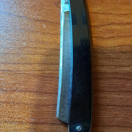 Solingen antique razor used, bakelite and steel blade