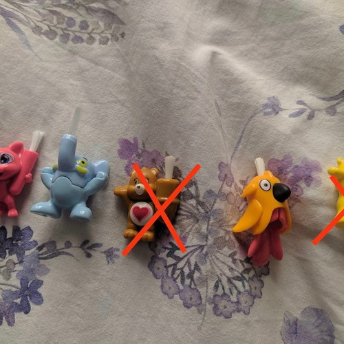 Kinder Surprise collectible figures used from various collections