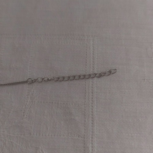 Bracelet from stainless steel like new, length 17+5 cm, silver