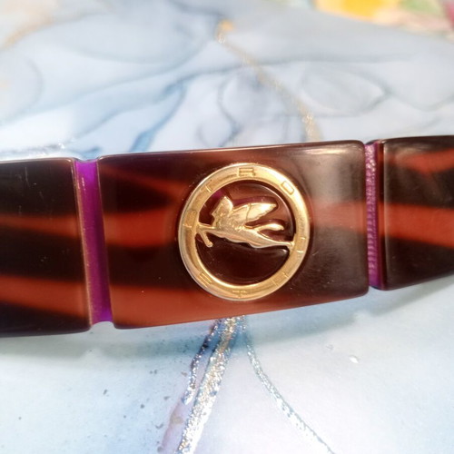 Etro Pegasus Collection vintage hair clip used, plastic with metal base