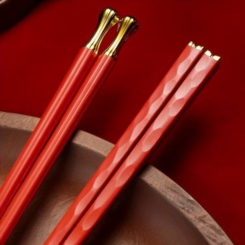 Spices Bazaar premium red chopsticks set of 5 new