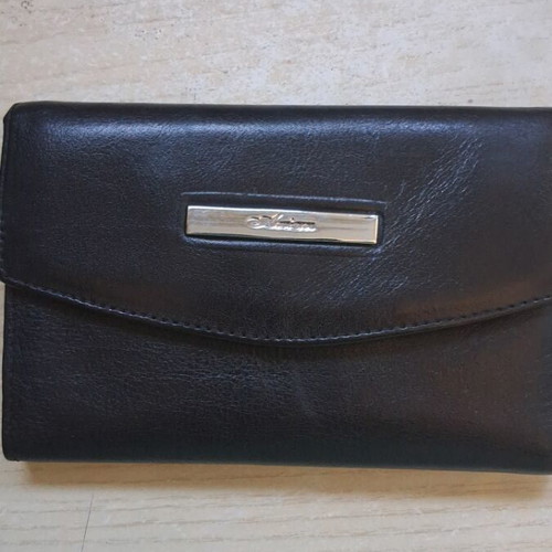 Arcos handmade leather wallet black like new, size 16x11 cm