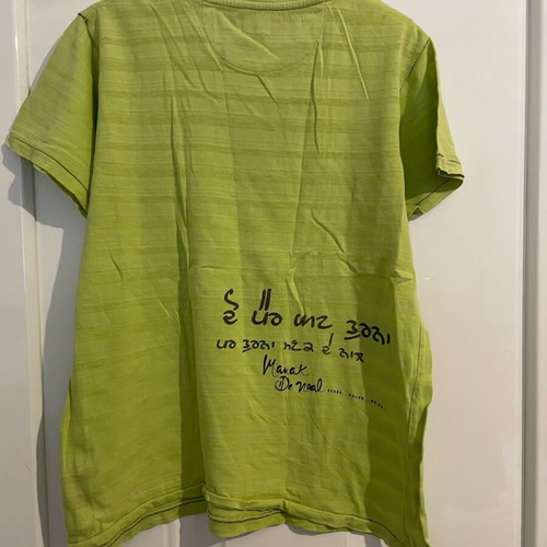 Gabru cotton t-shirt size XS used, green stripe