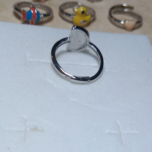 Silver 925° children's ring watermelon with enamel, new