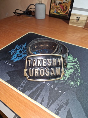 Takeshy Kurosawa leather belt used, black adjustable