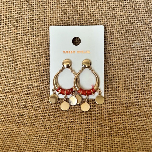 Tally Weijl hanging earrings new with red details